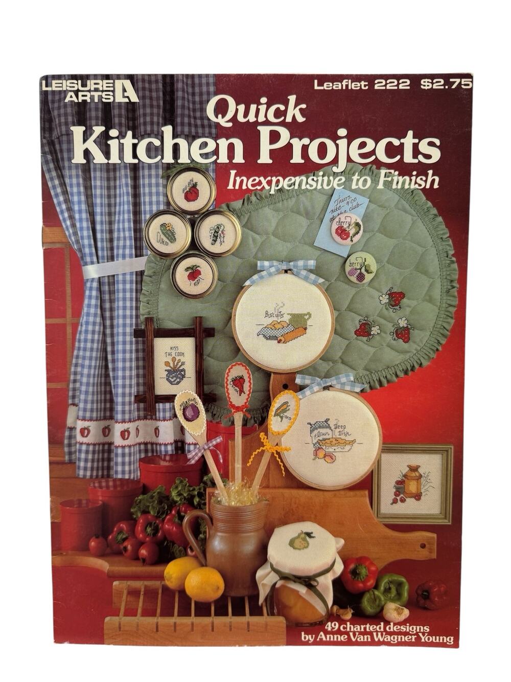 Vintage Quick Kitchen Projects Cross Stitch Pamphlet 1982 49 Charted Designs